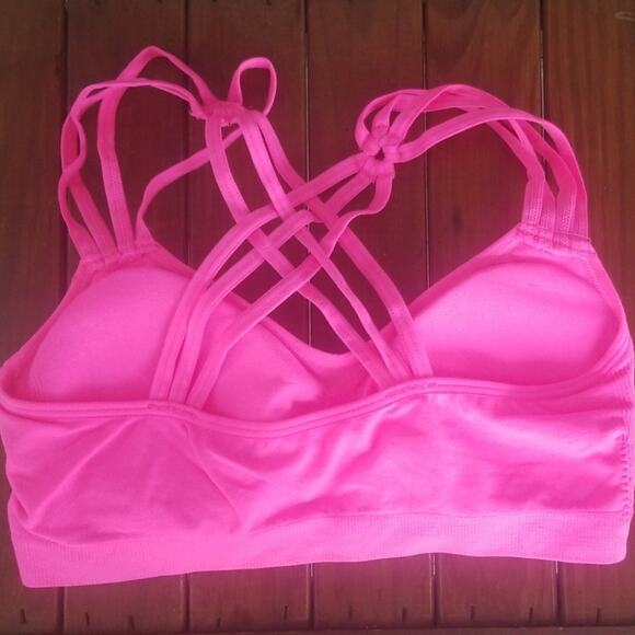 Anemone strappy racerback padded bralette pink one size - Picture 2 of 3